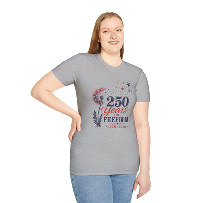 250 Years of Freedom T-Shirt — Patriotic 1776–2026 Celebration Tee