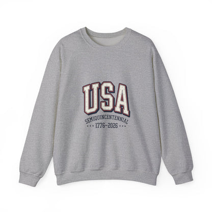 USA 1776-2026 Semiquincentennial Crewneck Sweatshirt | 250th 4th of July