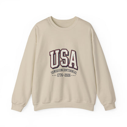 USA 1776-2026 Semiquincentennial Crewneck Sweatshirt | 250th 4th of July
