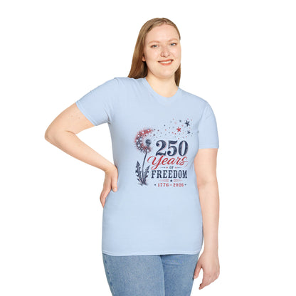 250 Years of Freedom T-Shirt — Patriotic 1776–2026 Celebration Tee