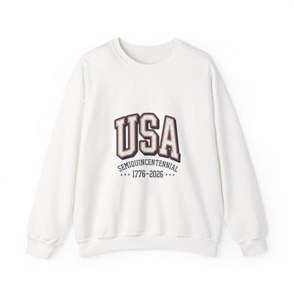 USA 1776-2026 Semiquincentennial Crewneck Sweatshirt | 250th 4th of July