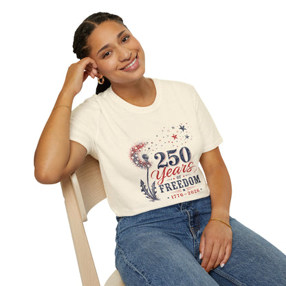 250 Years of Freedom T-Shirt — Patriotic 1776–2026 Celebration Tee