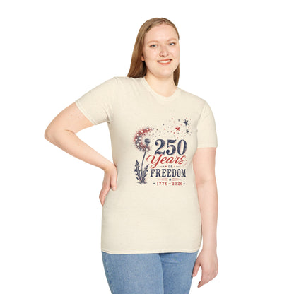 250 Years of Freedom T-Shirt — Patriotic 1776–2026 Celebration Tee