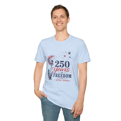 250 Years of Freedom T-Shirt — Patriotic 1776–2026 Celebration Tee